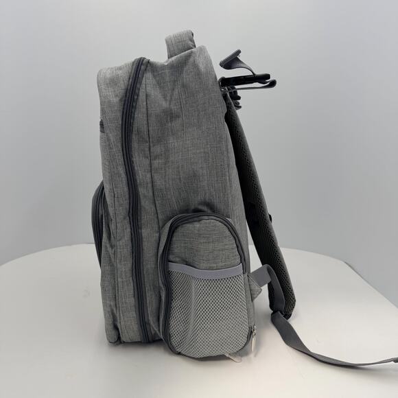 Qulbaby Diaper Bag Backpack Gray with Changing Pad Pockets Compartments NEW - Picture 4 of 16